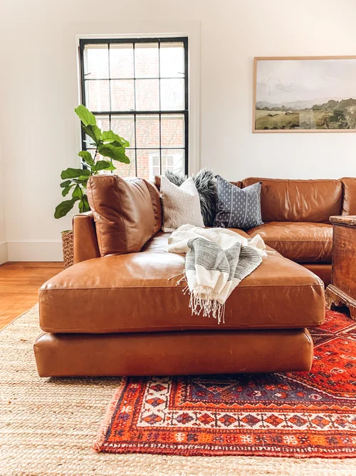 Haven leather sales sectional